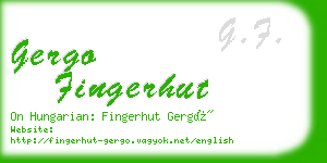 gergo fingerhut business card